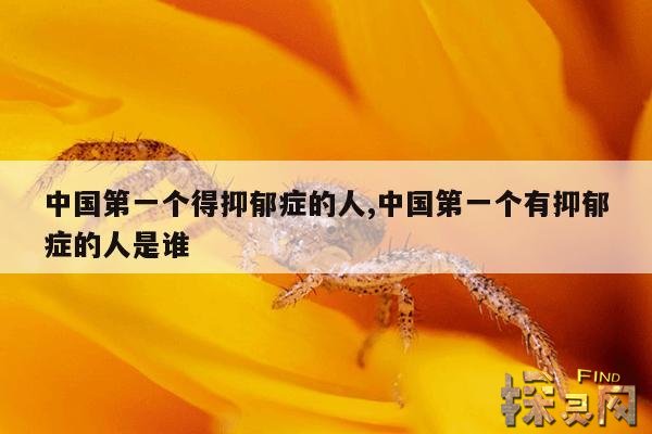 中国第一个得抑郁症的人,中国第一个有抑郁症的人是谁