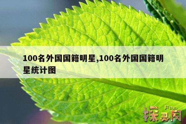 100名外国国籍明星,100名外国国籍明星统计图