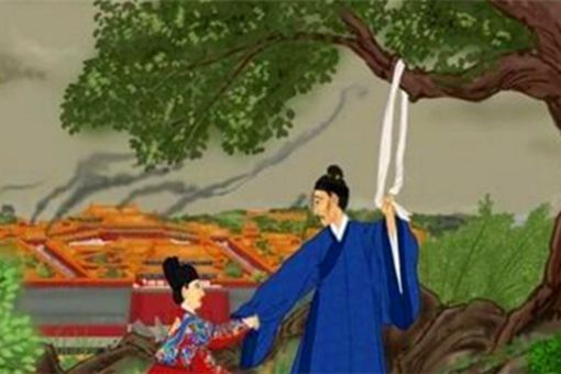 崇祯上吊的大槐树为什么要用铁链子拴着