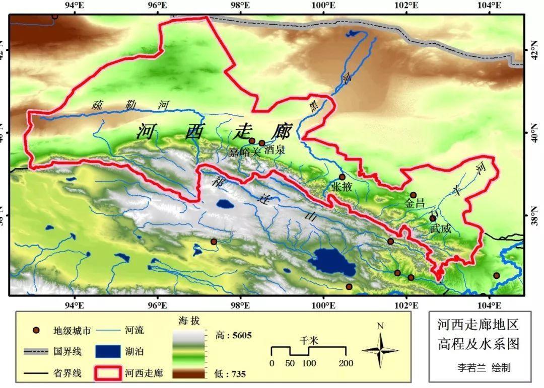 河西走廊地理位置,河西走廊地理位置图高清