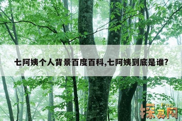 七阿姨个人背景百度百科,七阿姨到底是谁?