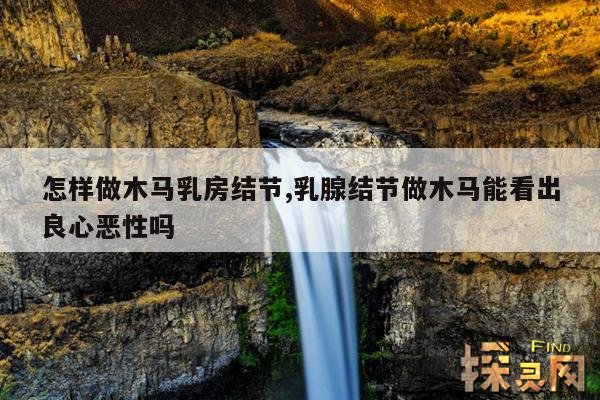 怎样做木马乳房结节,乳腺结节做木马能看出良心恶性吗