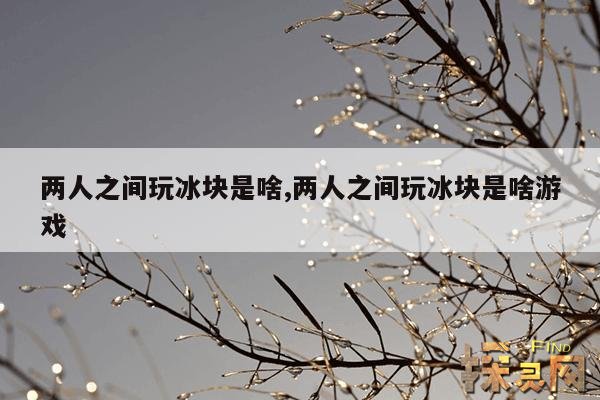 两人之间玩冰块是啥,两人之间玩冰块是啥游戏