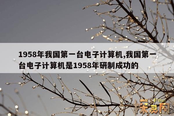 1958年我国第一台电子计算机,我国第一台电子计算机是1958年研制成功的