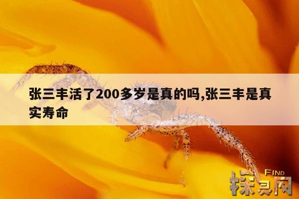 张三丰活了200多岁是真的吗,张三丰是真实寿命