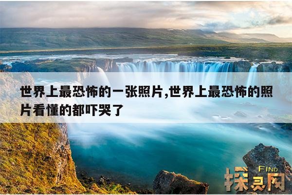 世界上最恐怖的一张照片,世界上最恐怖的照片看懂的都吓哭了