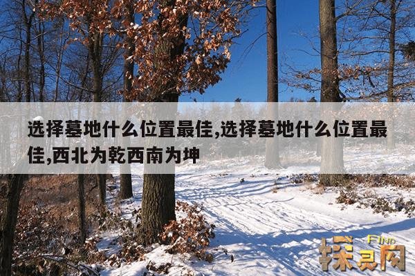 选择墓地什么位置最佳,选择墓地什么位置最佳,西北为乾西南为坤