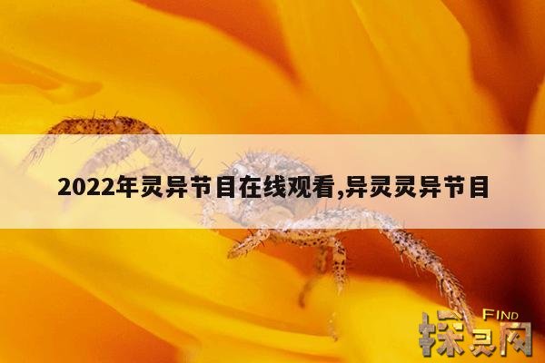 2022年灵异节目在线观看,异灵灵异节目