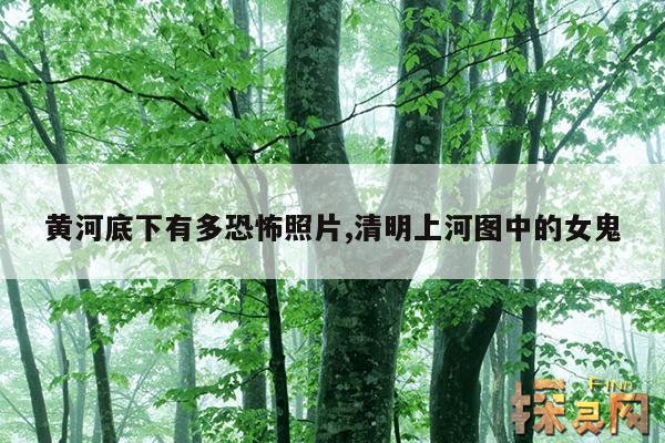 黄河底下有多恐怖照片,清明上河图中的女鬼