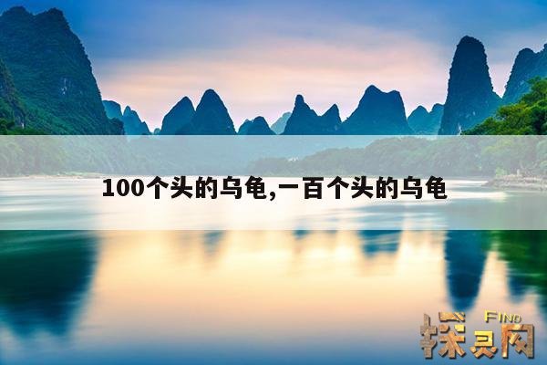 100个头的乌龟,一百个头的乌龟