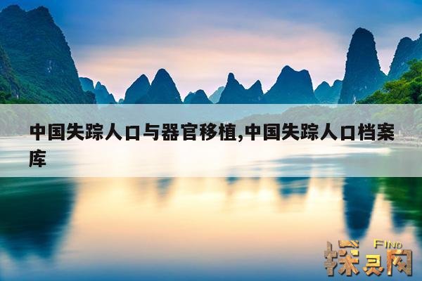 中国失踪人口与器官移植,中国失踪人口档案库