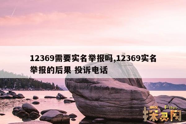 12369需要实名举报吗,12369实名举报的后果 投诉电话