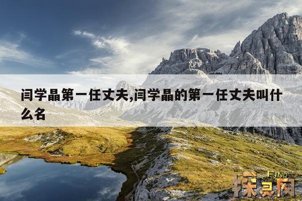 闫学晶第一任丈夫,闫学晶的第一任丈夫叫什么名