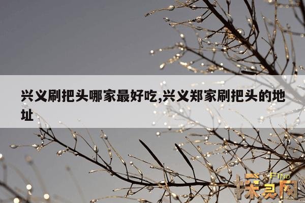 兴义刷把头哪家最好吃,兴义郑家刷把头的地址