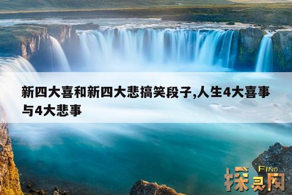 新四大喜和新四大悲搞笑段子,人生4大喜事与4大悲事
