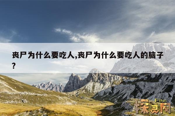 丧尸为什么要吃人,丧尸为什么要吃人的脑子?