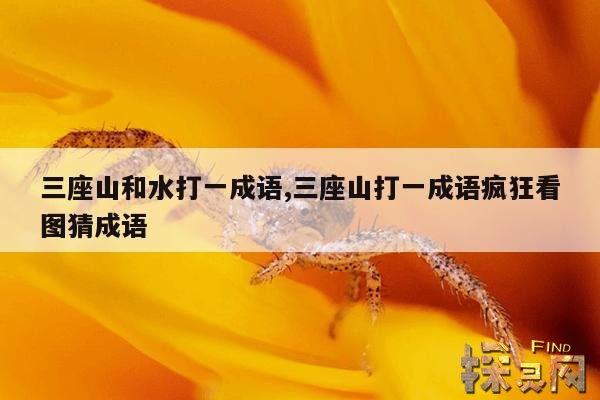 三座山和水打一成语,三座山打一成语疯狂看图猜成语