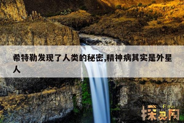 希特勒发现了人类的秘密,精神病其实是外星人