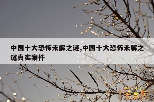 中国十大恐怖未解之谜,中国十大恐怖未解之谜真实案件