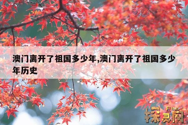 澳门离开了祖国多少年,澳门离开了祖国多少年历史
