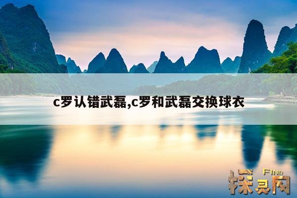 c罗认错武磊,c罗和武磊交换球衣