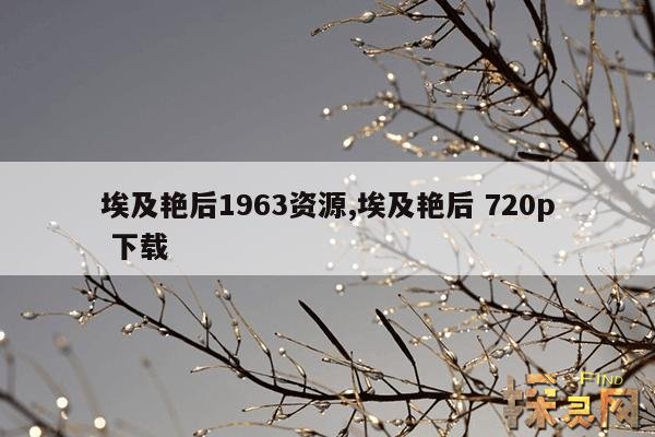 埃及艳后1963资源,埃及艳后 720p 下载