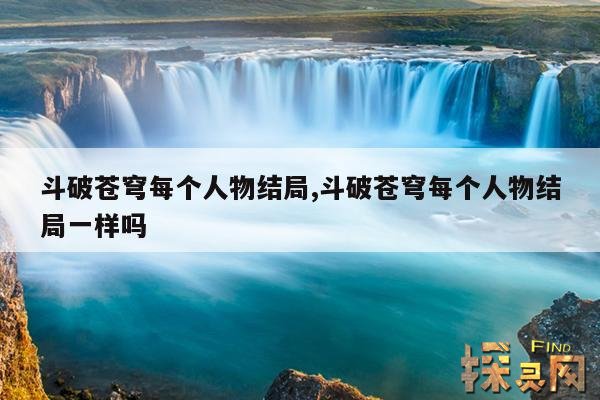斗破苍穹每个人物结局,斗破苍穹每个人物结局一样吗