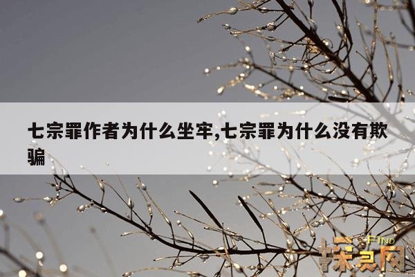 七宗罪作者为什么坐牢,七宗罪为什么没有欺骗