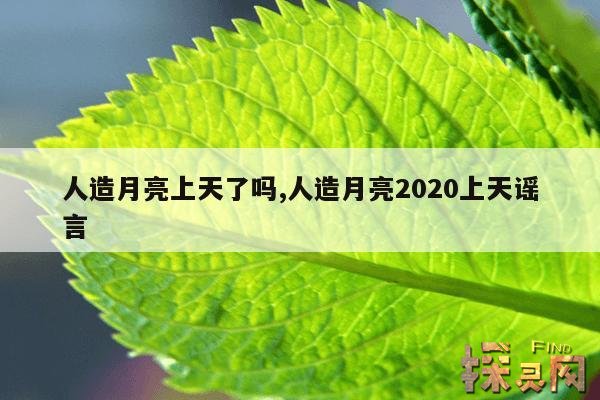 人造月亮上天了吗,人造月亮2020上天谣言
