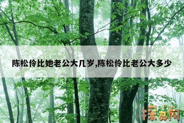 陈松伶比她老公大几岁,陈松伶比老公大多少