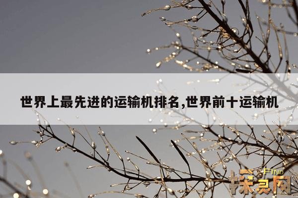 世界上最先进的运输机排名,世界前十运输机