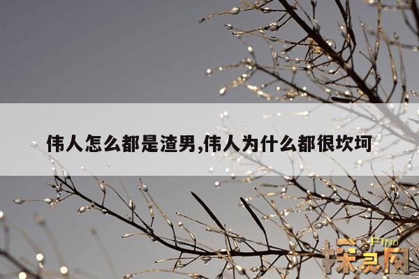 伟人怎么都是渣男,伟人为什么都很坎坷