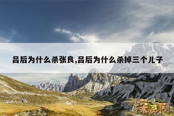 吕后为什么杀张良,吕后为什么杀掉三个儿子