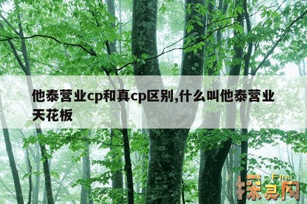 他泰营业cp和真cp区别,什么叫他泰营业天花板