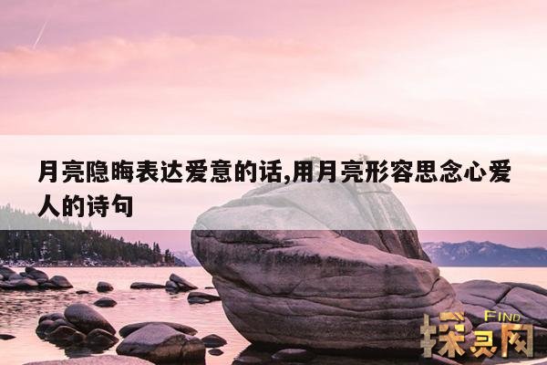 月亮隐晦表达爱意的话,用月亮形容思念心爱人的诗句