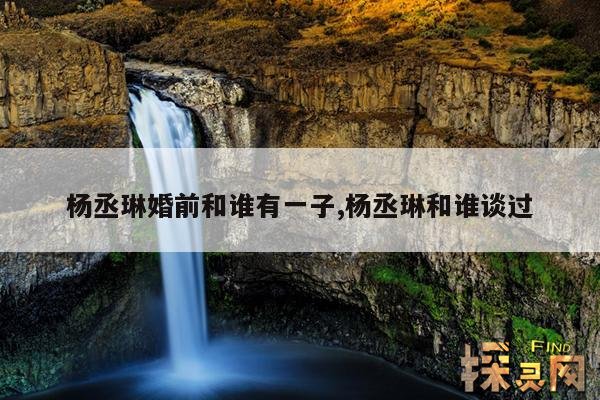 杨丞琳婚前和谁有一子,杨丞琳和谁谈过