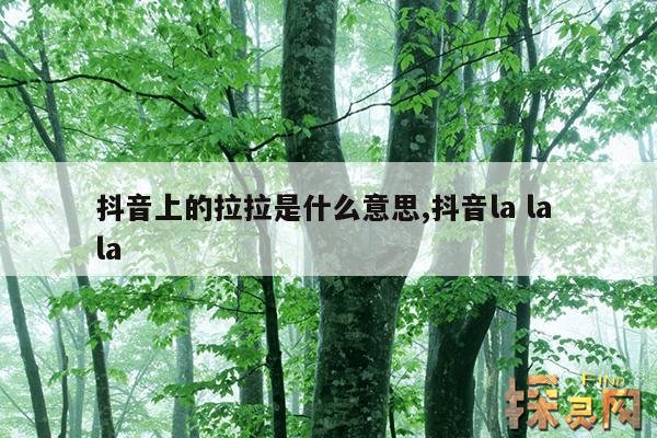 抖音上的拉拉是什么意思,抖音网红拉拉是谁