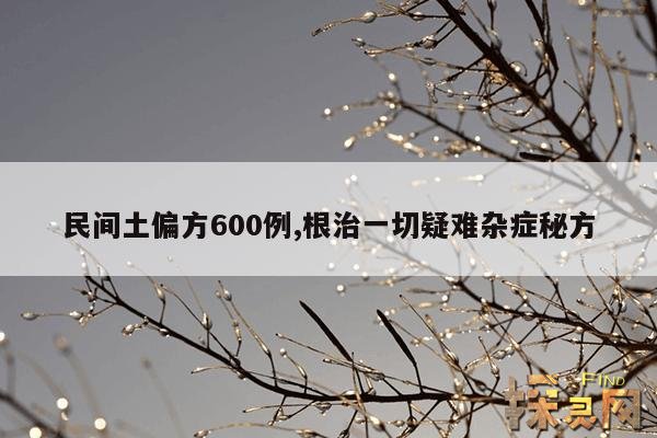 民间土偏方600例,根治一切疑难杂症秘方