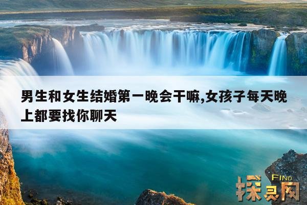 男生和女生结婚第一晚会干嘛,女孩子每天晚上都要找你聊天