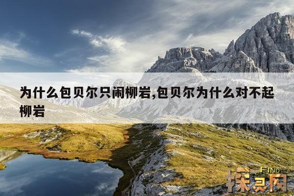 为什么包贝尔只闹柳岩,包贝尔为什么对不起柳岩